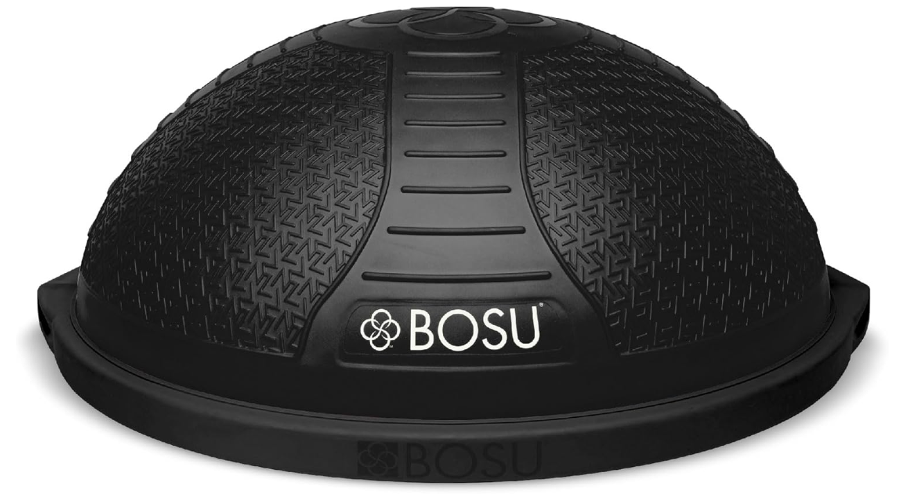 Bosu Half Ball Home Balance Exercise Trainer for Strength and Flexibility Workouts with Built to Last Burst Resistant Material and Hand Pump