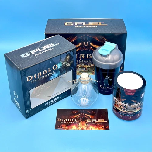 G Fuel Diablo Immortal Legendary Collector's Box (Necromancer) Shaker Cup + Vial