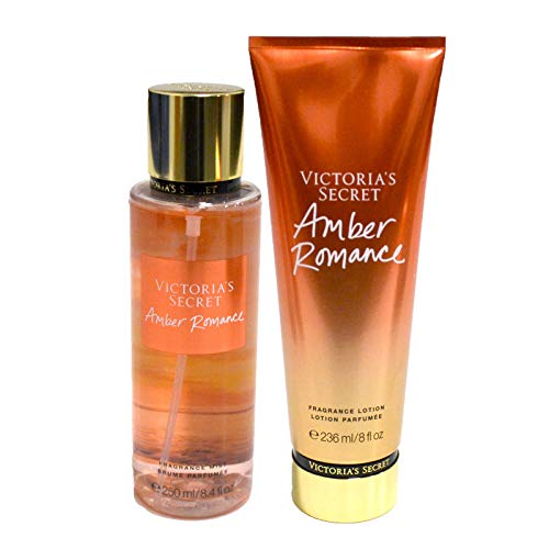 Victorias Secret Amber Romance Set: Fragrance Body Mist &amp;amp;amp; All-Skin Lotion