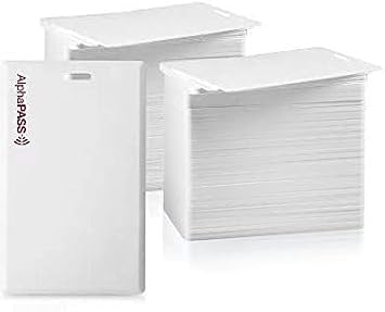 AlphaPass Clamshell Proximity Card for Access Control. Replaces HID 1326 ProxCard II. Standard 26 bit H10301 Format. (50 Pack)