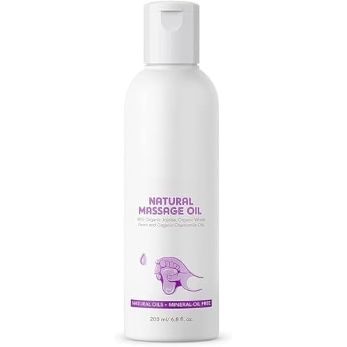 DK Natural Baby Massage Oil with 10 Oils - Sesame Oil, Avocado, Organic Almond, Organic Jojoba, Organic Chamomile - 200 ml Clinically Tested for Safety. Hypoallergenic, Mild & Gentle.