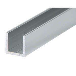 6 FT - 3/4" Aluminum Channel 1/16" Walls x 5/8" High 6063 Alloy T-6 Temper Clear Anodized