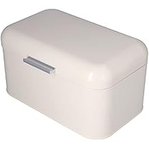 Milky White Bread Box Odorless Large Capacity Anti Fingerprint Retro Tin Bread Box