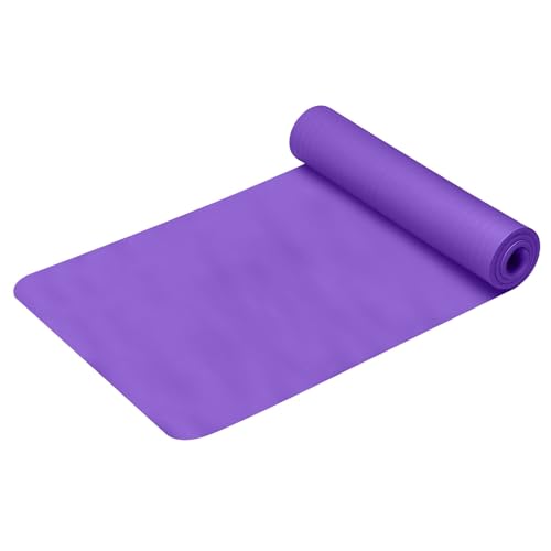 Yoga Mat Thick,2025 New Upgrade 1/5" Thick Anti-Tear Non Slip High Density Exercise Yoga Mat with Carrying Strap,Black Yoga Mat for Floor,Workouts,Gym,Fitness,Home Yoga,Stretching,Pilates