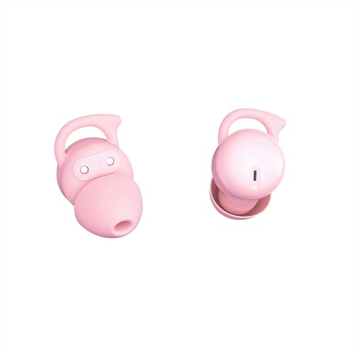Invisible Sleep Headphones, Sleep Earbuds for Side Sleepers, Mini Noise Blocking Sleep Earphones, Bluetooth 5.3 Hidden Earbuds for Work, Ear Buds Sleeping, Pink