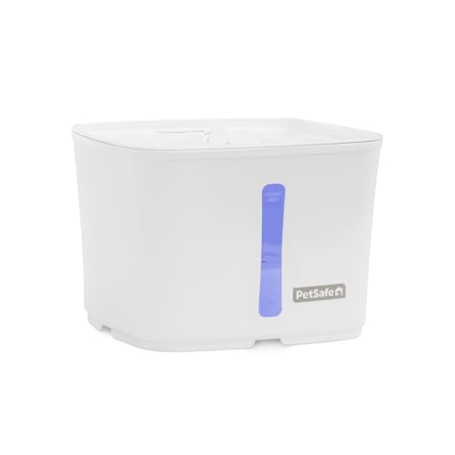 PetSafe Viva Pet Fountain - Encourages Healthy Hydration - Automatic Water Dispenser with Double Filtration - Ultra Quiet Water Fountain - Easy to Assemble & Clean - Stainless Steel - 64 oz