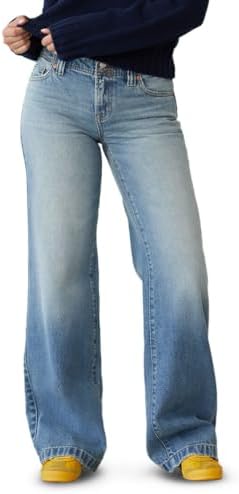 PacSun Womens Casey Low Rise Baggy Jeans Lighter Blue