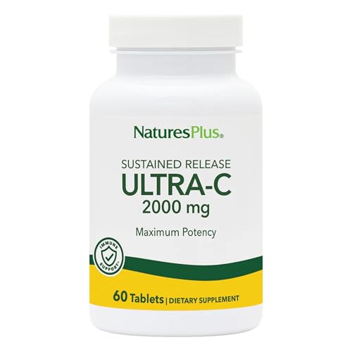 NaturesPlus Ultra-C 2000 mg - 60 Tablets - Vitamin C with Rose Hips - Immune & Antioxidant Support - Vegetarian, Gluten Free - 60 Servings