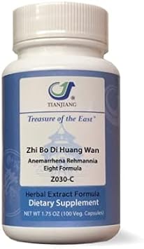 Treasure of the East, Anemarrhen Rehmannia Eight Formula - Zhi Bo Di Huang Wan (5:1 Concentrated Herbal Extract, 100 Capsules)