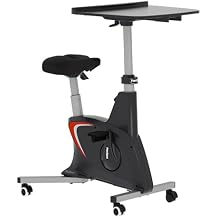 FLEXISPOT Exercise Bikes for Home, Space Saving Under Desk Bike, Stationary Bikes Indoor Bikes with Flywheel 300LBS Heavy Duty, Optional LCD2D Desktop8-Level Resistance, V8V9V9-MAX