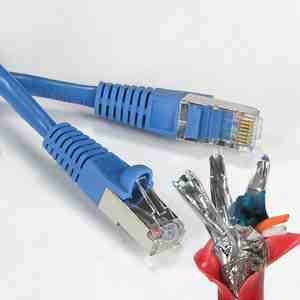 50Ft Cat.6 Shielded (SSTP) Patch Cable Molded Blue