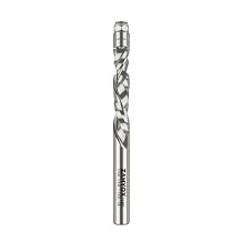 ZahyoX Compression Spiral Flush Trim Router Bit, Solid Carbide Flush Trim Straight Router Bit with Double Bearing, 1/4" Cutting Dia, 1/4" Shank, 1-1/8" Cutting Length, 3" Overall Length
