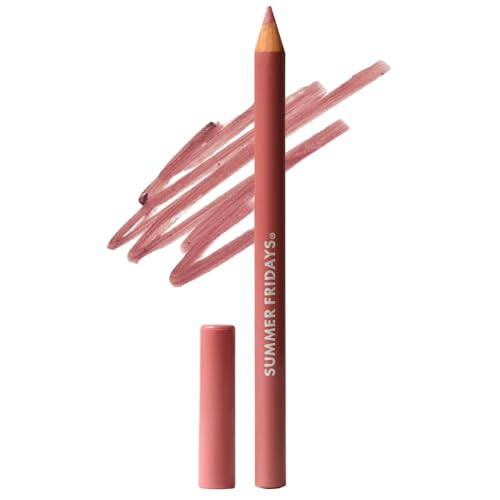 Summer Fridays SoftLine Lip Liner Pencil - Creamy, Long-Lasting Matte Lip Pencil for Sculpted Definition - Skin Care Infused Makeup with Hyaluronic Filling Spheres  Jojoba Oil - Sugar 1.02 g