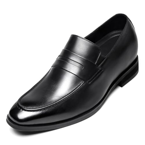 CHAMARIPA Custom Mens Height Increase Shoes Full-Grain Leather Business Casual & Formal Elevator Shoes