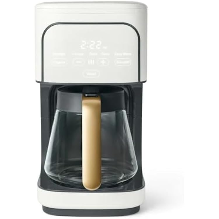 12-Cup Programmable Drip Coffee Maker, 24-Hour Auto Brew Timer, Strength Control RegularGourmetBold, Keep Warm 4 Hours, Pause & Serve, Auto-Clean Reminder, Glass Carafe