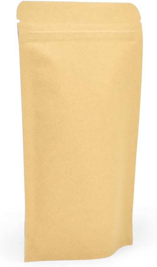 10x Evergreen Goods Kraft Paper Foil Lined Zip-Lock Stand-Up Pouch Bags
