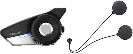 Sena 20S EVO Motorcycle Bluetooth Headset Communication System with HD Speakers (Dual Pack) and Slim Speakers for 20S, 20S EVO, 30K Models, Black