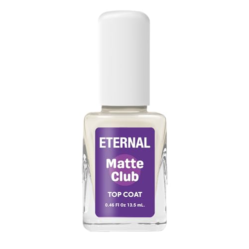 Eternal Matte Top Coat Nail Polish - 13.5 mL Long Lasting Matte Finish Top Coat for Nails with Quick Dry Formula and No UV Lamp Needed - Nail Color Protection & Matte Fingernail for Women - 1 Unit