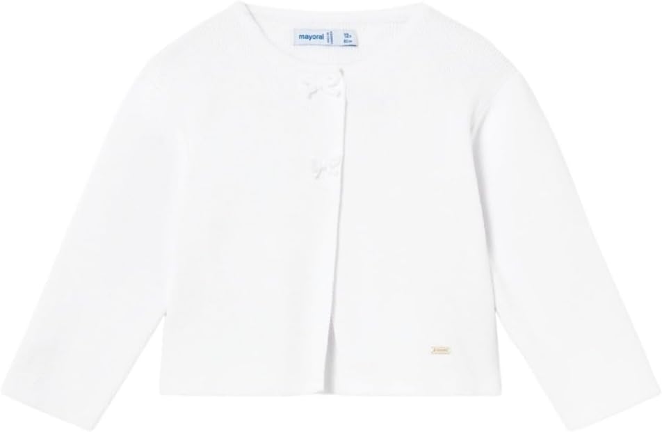 Mayoral Knit Cardigan for Baby-Girls White