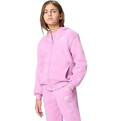 Nike Unisex Big Kids' Sportswear Club Fleece Full-Zip Hoodie - Boys and Girls Sweatshirt