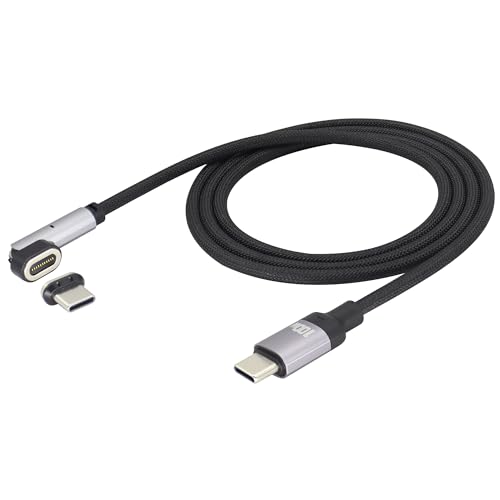 100W Type C Magnetic Charging Cable - 180 Rotation, USB C to USB C Male to Male Fast Charging Cable, Data Transfer for LaptopTabletPhone [1M3.3FT]