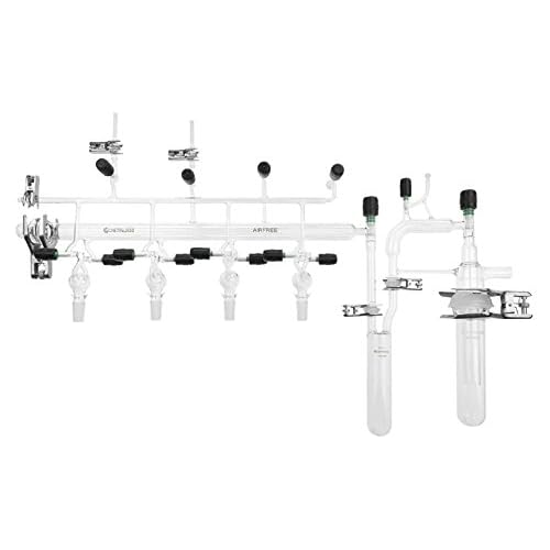 AF-0451-01 Series AF-0451 Vacuum Manifold, Right Handed Trap Assembly, Airfree, Schlenk, Double Bank, 4-Port