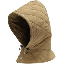 ZLYC Women Windproof Winter Hats Down Hooded Scarf Balaclava Beanie Warm Skull Cap