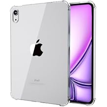 Clear Case for iPad Air 13 Inch M3 2025/ M2 2024 Tablet, [Reinforced Corners] Slim Soft Lightweight Scratchproof Silicone Gel TPU Protective Cover for iPad Air 13 Inch - Transparent