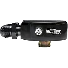 GlowShift Oil Cooler Sandwich Plate Thread Adapter - 13/16-16 Thread - Install Oil Pressure & Temperature Sensors - Includes O-Ring, Port Plugs & Oil Feed/Return Line Fittings