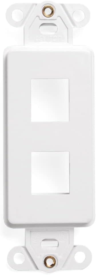Leviton 41642-W QuickPort Decora Insert, 2-Port, White