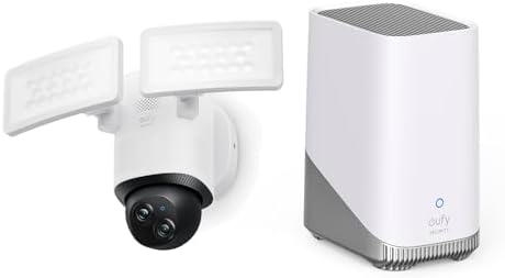 eufy Security Floodlight Camera E340 Wired HomeBase S380 (HomeBase 3)