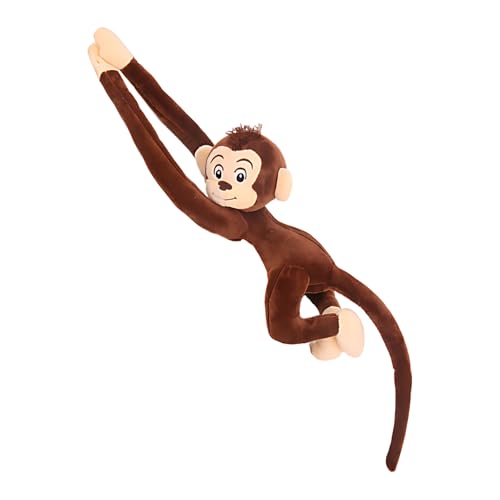 Monkey Plush Stuffed Animal,Brown Hanging Monkey with Long Hands 27.6in