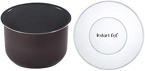 Instant Pot Ceramic Inner Cooking Pot - 6 Quart and Silicone Cover 5 & 6 quart