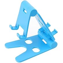 HOMSFOU Plastic Double Phone Holder Folding Desktop Mount for Cellphones and Tablets for Home Office Use Compact and Sturdy Design for Dual Device Support