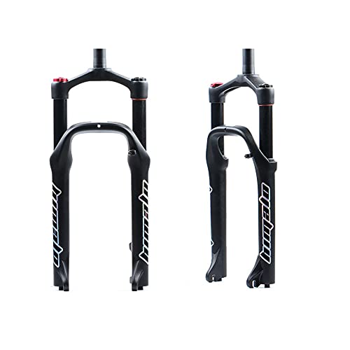 Bike Fat Air Fork 20Inch 1-18 Steering Tube Gas Air Suspension Fork Aluminum & Magnesium Alloy Spread 135MM Travel 100MM E-Bike Snow Beach Bike Accessory