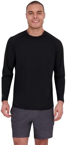 Spyder Mens Long Sleeve Rashguard Quick-Dry Swim Shirt Sun Protection, Performance Top