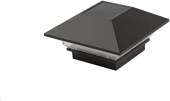 Deckorators 2-1/2 in. x 2-1/2 in. Weathered Brown Solar LED Post Cap