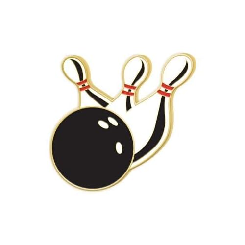 Bowling Enamel Lapel Pins - Bowling Pin Awards Prime