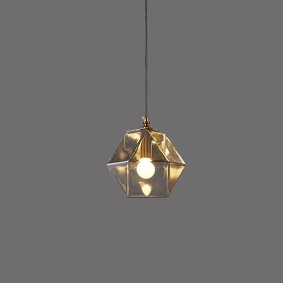 Mini Geometry Shape Pendant Light Ceiling Lamp Fixture Tricolor Glass Rust-Proof Iron Lamp Holder Small Hanging Lamp Business E14 Chandelier for Corridor Entrance Aisles