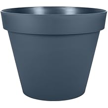 EDA - Round Tuscan Flower Pot 48 cm - Volume 43 L - 47.5 x H.39 cm - Blue Jean