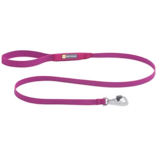 Ruffwear, Hi & Light Dog Leash, Ultralight 4.5 ft Lead with Lockable Swivel Crux Clip and PickUp Bag Pocket, Minimalist Packable Webbing for Everyday Walks, Alpenglow Pink