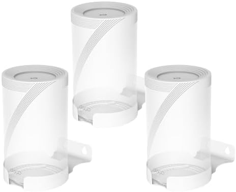 Wall Mount for TP-Link Deco BE75/BE85/BE95/BE17000/BE22000/BE33000 Whole Home Mesh WiFi 7, Upgrade Stable Saving Space Aluminum Alloy Wall Hanging Bracket Holder (3Pack,White)