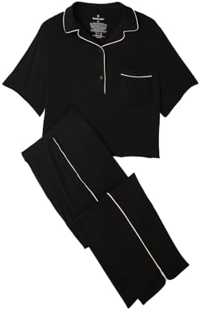 Tommy John Womens Short Sleeve Sleep Top and Pant Set