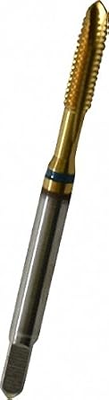 GUHRING 9039070041660 Spiral Point Tap, Plug, Powered Metal Cobalt, TiN Coating, 3 Flute, #8-32 Size