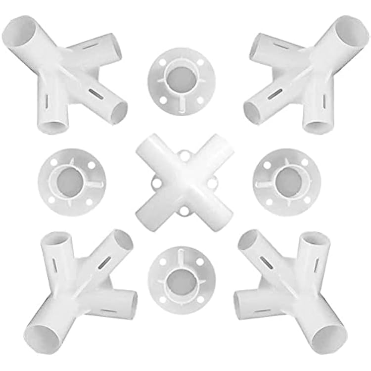 FILFEEL Gazebo Tent Spare Parts Plastic Corner Connectors for 3x3m Tent - 9pcs Complete Replacement Set White