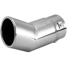 TriTrust Exhaust Tip, 1.75-2.5 inch Inlet Adjustable, Fit 1.75''/2''/2.25''/2.5'' Outer Diameter Tailpipe, 3'' Outlet 6.5'' Long Muffler Tip, Chrome Stainless Steel Truck Car Tail Tip