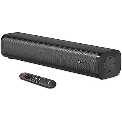 2.1 Sound Bars for TV, Built-in Subwoofer, 6 Levels Voice Enhancement, 16 Inches TV Soundbar Speakers with Bluetooth 5.3OpticalAUXUSB Connection, Wall Mount, 3 EQ Modes, S100