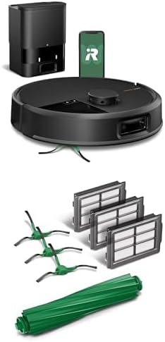 Bundle of iRobot Roomba Plus 504 Vac Robot Vacuum with AutoEmpty Dock - + iRobot Roomba Authentic Replacement Parts - Robot Accessory Replenishment Kit