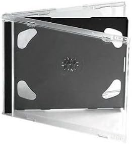 MasterStor CD/DVD Double Storage Jewel Cases 10.4mm for 2 Cd Disc with Black Tray in (pack Of 1,2,5,10,25,50,100) (25pack)
