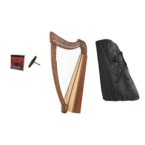 Roosebeck 22-String Heather Harp wFull Chelby Levers  Nylon Gig Bag